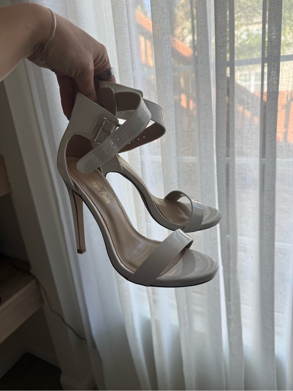 Women's White Open-Toe Strap Sandals